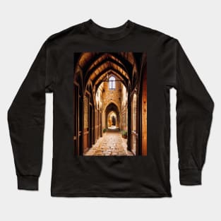 Alleyway in a Medieval Towne - Realistic Render Long Sleeve T-Shirt